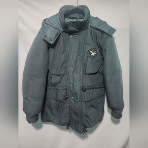 Y2K Vintage Triple F.A.T. Goose Green Heavy Downfilled Jacket. Medium. RN 62897